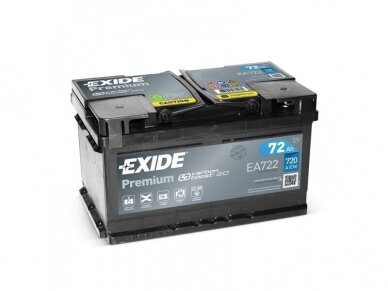 Akumuliatorius EXIDE Premium EA722 72Ah 720A