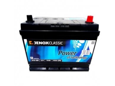 Akumuliatorius Jenox CLASSIC JAPANESE 70Ah, 550A, 12V