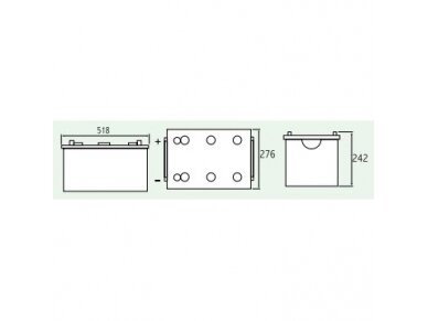 Akumuliatorius Jenox CLASSIC TRUCK - 225Ah, 1300A, 12V 2