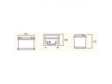 Akumuliatorius Jenox GOLD 90Ah, 800A, 12V 2