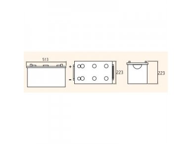 Akumuliatorius Jenox Super Heavy Duty - 200Ah, 1000A, 12V 2