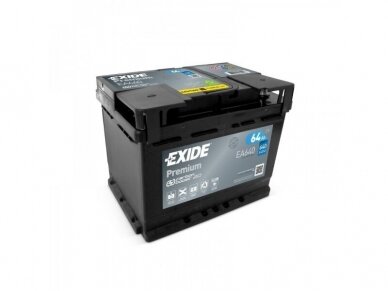 EXIDE Premium EA640 64Ah 640A (EN) akumuliatorius