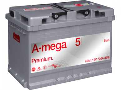 Akumuliatorius A-MEGA Premium 75Ah 720A