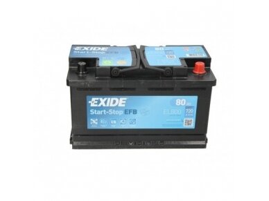 Akumuliatorius Exide EFB EL800 12V 80Ah 720A