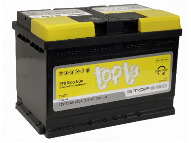 Topla EFB Stop&Go TSG70 12V 70Ah R 760EN Akumuliatorius